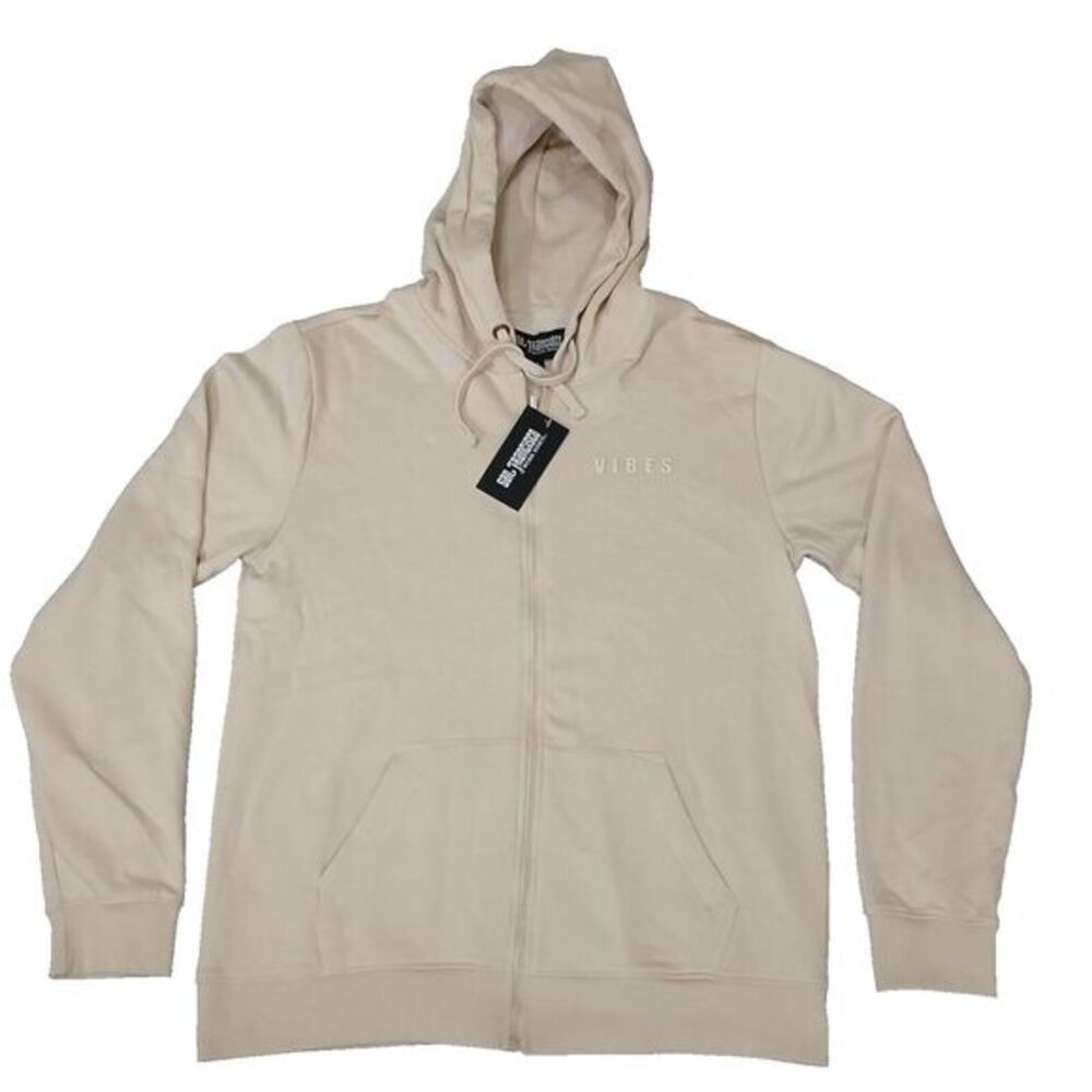 San Francisco Work Shirts Zip Hoodie Mens‎ L Beige NEW Vibes SF-XM3004-R022OM-L
